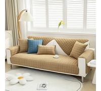 LiveGo Soft Corduroy Sofa Cover, Couch Covers for Sectional Non-Slip Sofa Covers 1 2 3 Seater, Corner Sofa Cover L Shape Slipcover for Dogs Cats Pet Seat Sofa Cushion (70 * 150CM, Light Coffee)