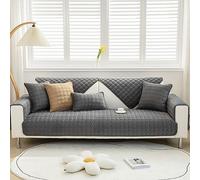 LiveGo Soft Corduroy Sofa Cover, Couch Covers for Sectional Non-Slip Sofa Covers 1 2 3 Seater, Corner Sofa Cover L Shape Slipcover for Dogs Cats Pet Seat Sofa Cushion (70 * 150CM, Dark Gray)