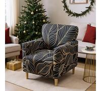 LiveGo Stretch Banquet Armchair Slipcover, Knit Chair Covers with Arms, Non-Slip Waterproof Chair Slipcover for Living Room, Office, Reception, and Pet-Friendly Furniture Protector (Color S)