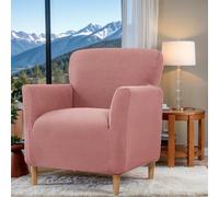 LiveGo Stretch Banquet Armchair Slipcover, Knit Chair Covers with Arms, Non-Slip Waterproof Chair Slipcover for Living Room, Office, Reception, and Pet-Friendly Furniture Protector (Pink)