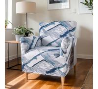LiveGo Stretch Banquet Armchair Slipcover, Knit Chair Covers with Arms, Non-Slip Waterproof Chair Slipcover for Living Room, Office, Reception, and Pet-Friendly Furniture Protector (Color C)
