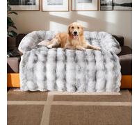 LiveGo Thick Rabbit Plush Pet Couch Cover, Washable Anti-Slip Dog Bed Mat, Fluffy Furniture Protector for Pets, Soft Durable Sofa Shield for Cats & Dogs, Cozy and Easy to Maintain
