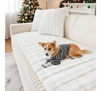 LiveGo Thick Sofa Covers Washable, Milk Velvet Pet Couch Cover for Sofa, Washable Dog Couch Protector for Dogs, Fuzzy Non-Slip Sofa Cover for 2, 3, 4 Seater, Furniture Protector for Living Room