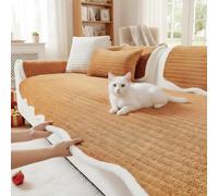 LiveGo Thick Sofa Covers Washable, Snowflake Velvet Pet Couch Cover for Sofa, Washable Dog Couch Protector for Dogs, Fuzzy Non-Slip Sofa Cover for 2, 3, 4 Seater, Furniture Protector for Living Room