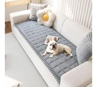 LiveGo Thick Sofa Covers Washable, Soft Pet Couch Protector for Large Dogs, Non-Slip Fuzzy Furniture Slipcover for 2/3/4 Seater, Dog-Friendly Sofa Cover for Living Room