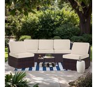 LiveGo Waterproof Couch Cushion Covers, Washable Sofa Cushion Covers, Stretch Sofa Slipcovers, Thick Jacquard Fabric, Couch Sofa Covers for Pets with Elastic Bottom