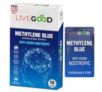 LIVEGOOD Methylene Blue Nootropic: Soluble Strips for Maximum Absorption, Promote Focus and Cognitive Health, 15 Strips