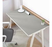 Liveinu Desk Mat, Non Slip and Heat Resistant Mouse Pad, Waterproof Soft PU Leather Pads, Desktop Protector Mat for Home Office Keyboard Laptop Computer and Writing, Grey, 60x140cm