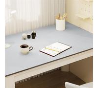 Liveinu Non-Slip PU Leather Desk Pad, Waterproof Laptop Computer Desk Keyboard Mat, Table Protector Blotter Mat, Large Mouse Pad for Office Home Decor, Light Grey, 40x100cm