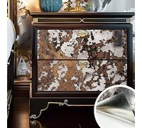 LiveInUrban Antique Peel and Stick Wallpaper Foxed Rust Mirror 39X100CM | Modern Rusty Mirror,Waterproof Self Adhesive Wall Sticker for Furniture Sticker,Thickend Wall Mural Art Home Decor