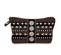 Livel lhood African Makeup Bag Cute Small Organizer Zipper Pouch African Ethnic Style Design Cosmetic Bag Birthday Present for Women Friends