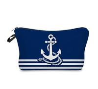 Livel lhood Anchor Makeup Bag Cute Small Organizer Zipper Pouch Nautical Anchor Cosmetic Bag Birthday Present for Women Friends