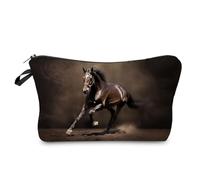 Livel lhood Battle Horse Makeup Bag Cute Small Organizer Zipper Pouch Battle Horse Coametic Bag Birthday Present for Women Friends, hzz15620