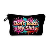 Livel lhood Don't Touch My Makeup Bag Cute Small Organizer Zipper Pouch Cosmetic Bag Don't Touch My Present for Women Friends