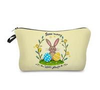 Livel lhood Easter Bunny Makeup Bag Cute Small Organizer Zipper Pouch Some Bunny Loves you Cosmetic Bag Easter Birthday Present for Women Friends, hzj0821, Printed Cosmetic Zipper Bag