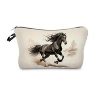 Livel lhood Galloping Horse Makeup Bag Cute Small Organizer Zipper Pouch Galloping Horse Cosmetic Bag Birthday Present for Women Friends, hzj0499, S