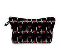 Livel lhood Heart ECG Tracing Cute Small Makeup Bag