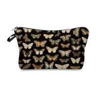 Livel lhood Moth Makeup Bag Cute Small Makeup Organizer Bag Travel Toiletry Zipper Pouch Butterfly Cosmetic Bag Gift for Women Girls