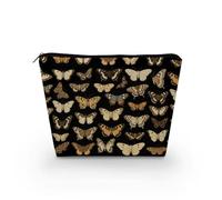 Livel lhood Moth Makeup Bag Portable Organizer Bag Travel Toiletry Zipper Pouch Butterfly Cosmetic Bag for Women Birthday Gifts