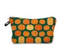 Livel lhood Pumpkin Makeup Bag Cute Small Organizer Zipper Pouch Pumpkin Cosmetic Bag Halloween Present for Women Friends