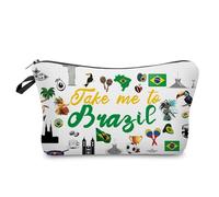 Livel lhood Take Me To Brazil Makeup Bag Cute Small Organizer Zipper Pouch Take Me To Brazil Cosmetic Bag Travel Present for Women Friends, hzz17107