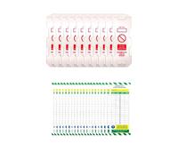 LIVELIFEBETTER® Dumper Daily Inspection Tag Kit - Holders and Inserts - Safety and Compliance Checklist for Construction Equipment (10 Holders, 20 Inserts)