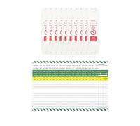 LIVELIFEBETTER® Equipment Inspection Tags - 10 Holders & 20 Inserts. Show LOLER/PUWER Compliance & fit-for-use Status. Durable PP, for Indoor/Outdoor use.