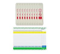 LIVELIFEBETTER® Industrial Racking Inspection Record Tags - Holder and Inserts (10 Holders, 20 Inserts)