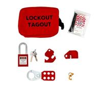 LIVELIFEBETTER® Lockout Tagout Kit - HSE-Compliant Electrical Lock Off Kit for Safe Isolation During Maintenance - Includes Padlock, Tags, Hasps & Devices (Type 1, One Size)