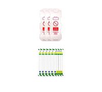LIVELIFEBETTER® MEWP Boom Lift Inspection Tag Kit - Holders and Inserts - Pre-Use Checklist and Daily Inspection Record for Elevated Work Platforms (3 Holders, 6 Inserts)