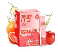 Liveling - Apple Cider Vinegar Sticks - 30 sachets of 15 ml - Sugar Free, Ready to Dilute, Take Anywhere (Grapefruit)