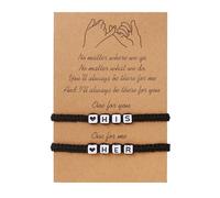 liveliwithmin Couple Bracelet for Him and Her Cute Letter His Her Bracelet for Couple Valentine's Day Christmas Birthday Gift