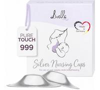 Livella | 999 Silver Nursing Cups for Breastfeeding - One Size - Made in Germany - for Sensitive Nipples - Maintains a Moist Skin Environment - Protective Nipple Shields for Maternity & Postpartum