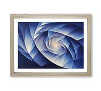 Lively Abstract Fractals Framed Print | A3 Oak Framed Wall Art | Ready to Hang | Abstract Fantasy Picture | Living Room Bedroom Lounge Office