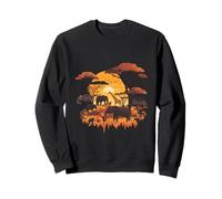 Lively African Safari Sunset Wildlife Sweatshirt