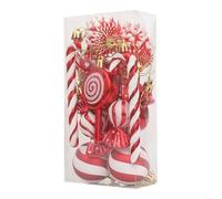 Lively and Fun Celebrate the Season with a Colorful 13 Piece Christmas Ornament Set (Red)