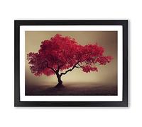 Lively Apple Tree Framed Print | A2 Black Framed Wall Art | Ready to Hang | Modern Floral Picture | Living Room Bedroom Lounge Office
