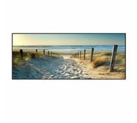 Lively Beach Road Print on High Definition Canvas Captivating Visuals for Home Decoration