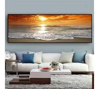 Lively Beach Scene Canvas Paintings Make a Statement in Your Living Room or Office Decor