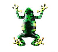 Lively Colored Metal Frogs as Decorative Pieces Engaging Yard Art to Delight Visitors (Green2)