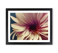 Lively Flower BLK Framed Print | A2 Black Framed Wall Art | Ready to Hang | Modern Floral Picture | Living Room Bedroom Lounge Office