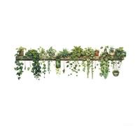 Lively Green Dill Leaf Wall Art Stickers for Easy Transformation of Living Areas into Natural Retreats (30 * 90CM 1pcs)