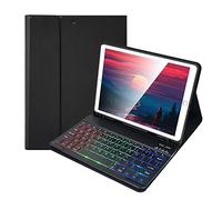 Lively Life 7-Color Keyboard Case for iPad 9.7 inch, Detachable Bluetooth keyboard for iPad 6th Generation,5th Generation, Pro 9.7 inch, Air 2/1, Built-in Pencil Slot, US Layout - Black