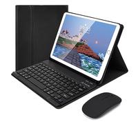 Lively Life Bluetooth Keyboard with Mouse for iPad 10.2 9th 2021/iPad 8th 2020/iPad 7th Gen. 2019, iPad Air 3 2019, iPad Pro 10.5 2017, Detachable Wireless Keyboard Case with Pencil Holder - Black