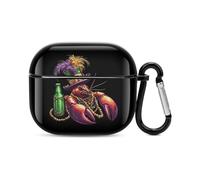 Lively Lobster Celebration Compatible with Airpods 3 Case PC Scratch-Resistant Drop-Proof Protective Cover with Keychain