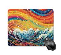 Lively Sea View Mouse Pad Square Laptop Mouse Mat Cute Computer Mousepad Keyboard Pad Non-Slip Desk Pads for Gaming Office Work Home 20 * 25cm