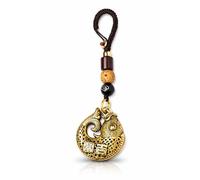 LivelyBuy Koi Carp Lucky Fish Keychain Feng Shui Charm Key Ring Chinese Wealth Amulet
