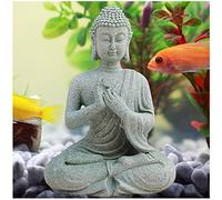livelyfish Aquarium Buddha Statue Japanese Buddah Figurine Fish Tank Buda Sandstone Sculpture Zen Ornaments Underwater Landscape Decoration,Gift