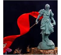 livelyfish Aquarium Monkey King Statue Standing Sun Wukong Figurine Sandstone Decorative for Fish Tank Garden Decor (M)