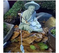 livelyfish Asian Aquarium Decorations Statue Small Japanese Bonsai Figurines Zen Garden Decorations Sandstone Ornament for Fish Tank Home Decor, A2